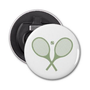 Minimalialist Sage Grönt Tennis Racquets Boll Flasköppnare