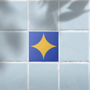 Minimalis Retro Starburst Ceramic Tile från mitten Kakelplatta