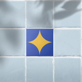Minimalis Retro Starburst Ceramic Tile från mitten Kakelplatta