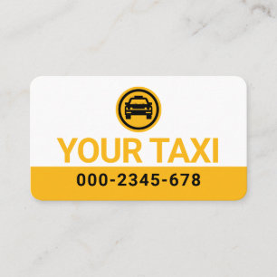 Minimalisera din gula taxibil visitkort