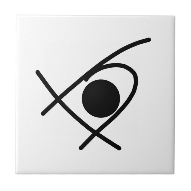Minimalism Abstrakt Art Black and White Kakelplatta (Framsidan)