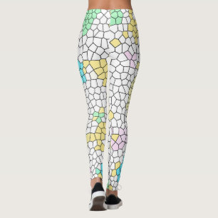 Minimalism Abstrakt Art Blek Pastel Cells Struktur Leggings