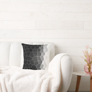 Minimalism Abstrakt Art Grått White Cells Kudde