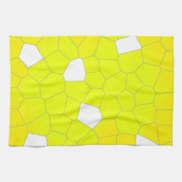 Minimalism Abstrakt Art Gult Grått White Cells Kökshandduk