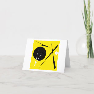 Minimalism Abstrakt Art Mönster Black Gult White Tack Kort