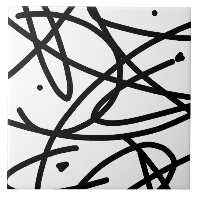 Minimalism Abstrakt Art Mönster Kakelplatta (Framsidan)