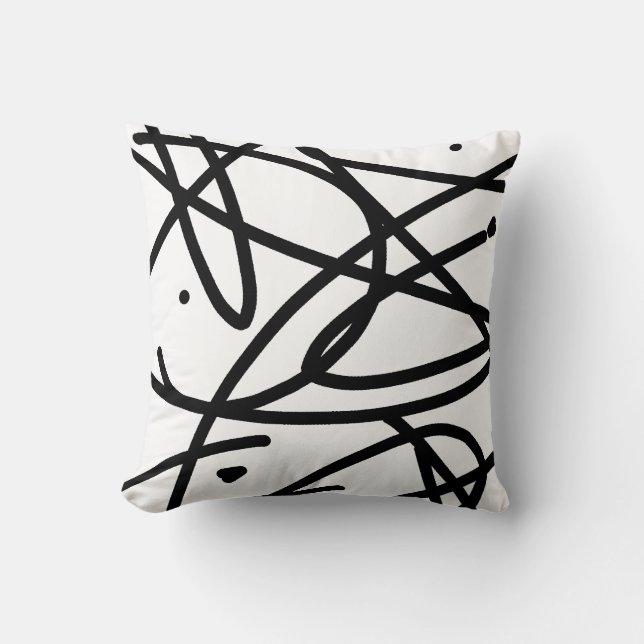 Minimalism Abstrakt Art Pillow Cushion Mönster Kudde (Framsida)