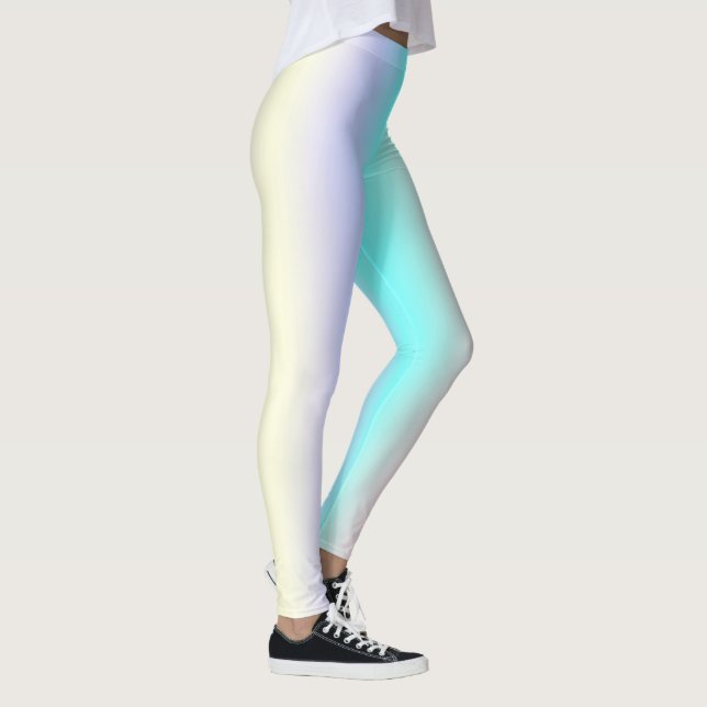 Minimalism Abstrakt Art Turcos Rosa Pastel Legg Leggings (Höger)