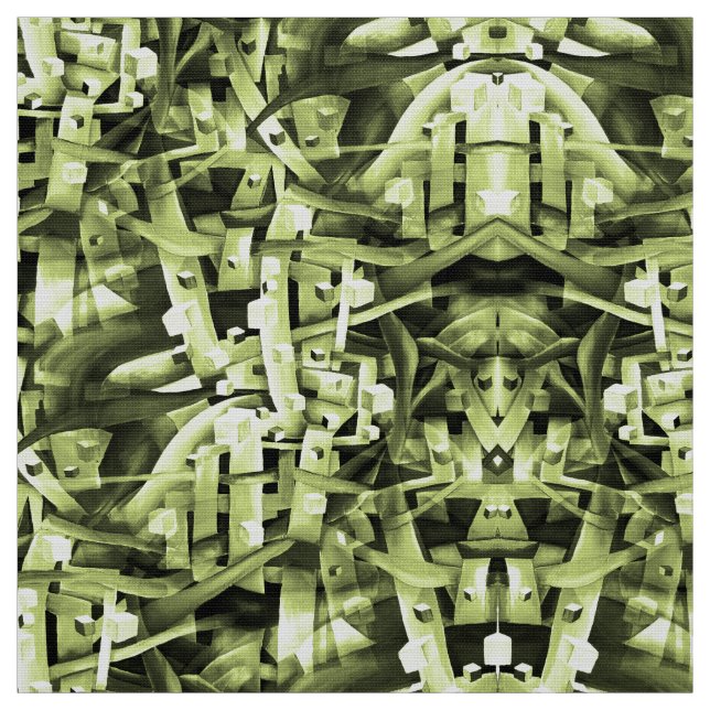 Minimalism Artdeco Oliv grönt Abstrakt Tyg (Provkarta)