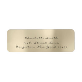 Minimalism Black OSA Champaigne Sepia Guld Returadress Etikett