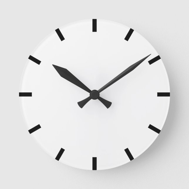 Minimalism Black & White bara Urban Rund Klocka (Framsida)