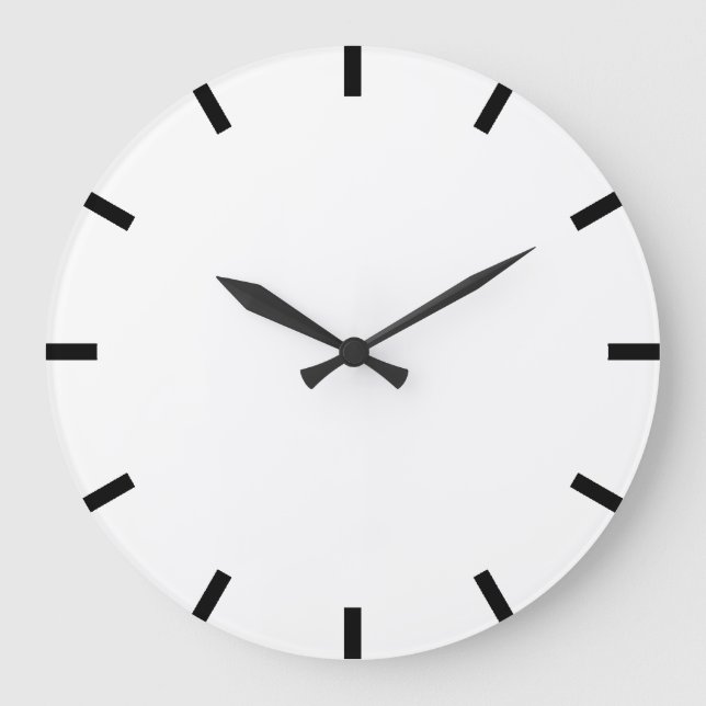 Minimalism Black White Home Office Urban Stor Klocka (Framsida)