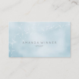 Minimalism Dandelion Confetti Grått Glass Ombre Visitkort