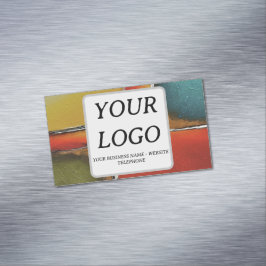 Minimalism Färg blockerar affärsfrämjande åtgärder Magnetiska Visitkort