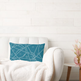 Minimalism för abstrakt Art Grönt Blue Line Circle Lumbarkudde
