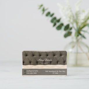 minimalism för mjuka sängar och kuddar visitkort