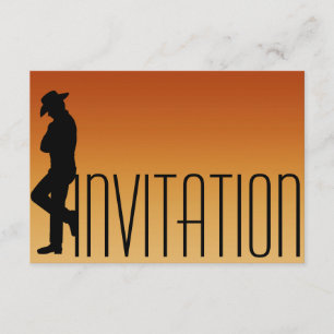 Minimalism gentlemen Vip Cigars Man Aquarelle Inbjudningar