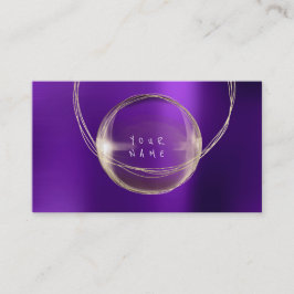 Minimalism Golden Foil Glass Lila Framed VIP Visitkort