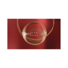 Minimalism Golden Foil Glass Red Framed VIP