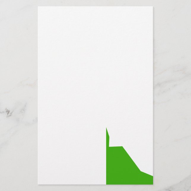Minimalism Grönt White Brevpapper (Framsida)