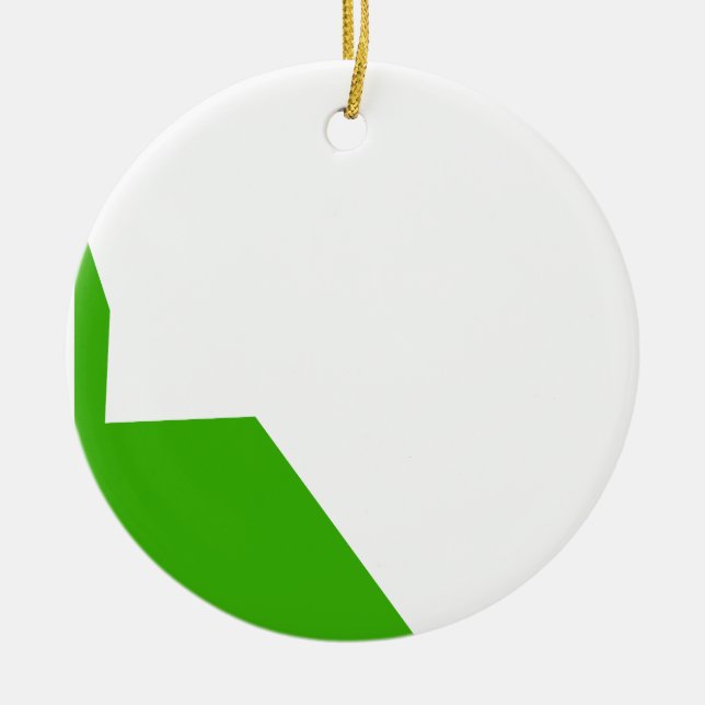 Minimalism Grönt White Julgransprydnad Keramik (Framsidan)
