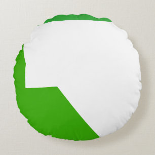 Minimalism Grönt White Rund Kudde