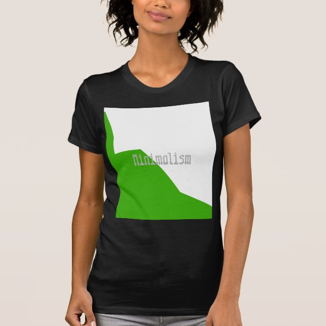Minimalism Grönt White T Shirt (Framsida)