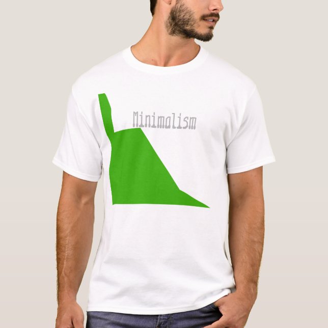Minimalism Grönt White T Shirt (Framsida)