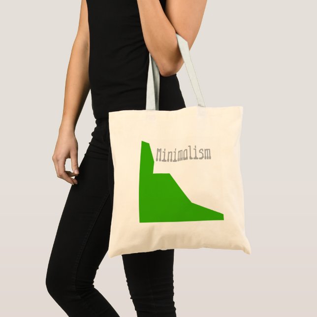 Minimalism Grönt White Tygkasse (Framsida (produkt))