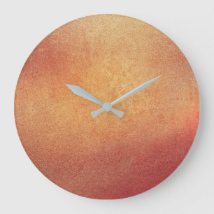 Minimalism Grungy Paeing Abstrakt Guld Brown Stor Klocka