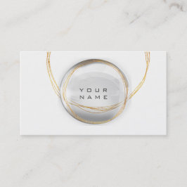 Minimalism Guld White Glass Boll circles Visitkort