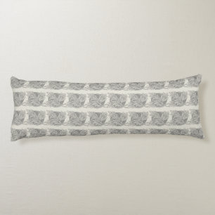 Minimalism i art nouveau Blommigt Kroppskudde