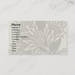 Minimalism i art nouveau Blommigt Visitkort