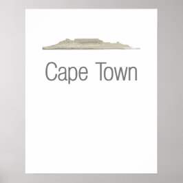 Minimalism i Kapstadens Bord-berg Poster