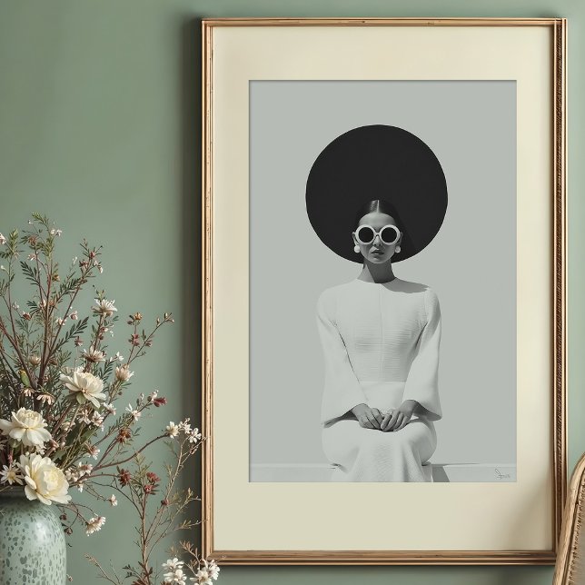 Minimalism i modet: Strängt B&W Mode Porträtt Poster (Skapare uppladdad)