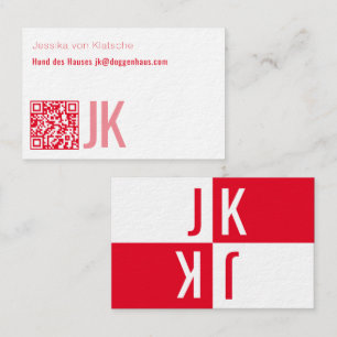 minimalism i röd QR-kod Visitkort