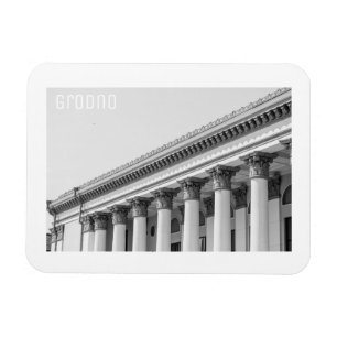 Minimalism i Sovjetarkitekturen i Grodno Vitryssla Magnet