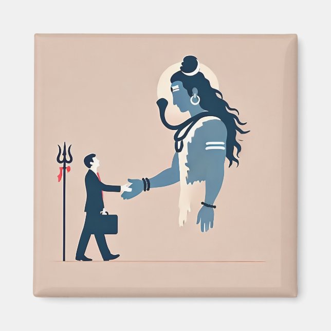  minimalism image of an ordinary person greeting g magnet (Framsidan)