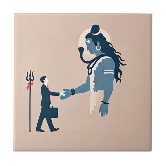 minimalism image of an ordinary person greeting go kakelplatta (Framsidan)