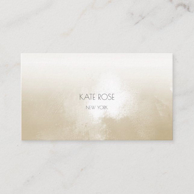 Minimalism Ivory Grungy Ombre Stylist - utsmycknin Visitkort (Framsida)