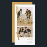 Minimalism Joy 2 fotokollage semester fotokort Julkort<br><div class="desc">Ett modernt 2-foto semesterkort med minimalism typografi design.</div>