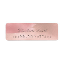 Minimalism Makeup Strokes Returetiketter Returadress Etikett