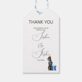 Minimalism med en Hund Illustration Presentetikett