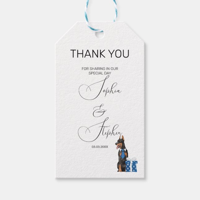 Minimalism med en Hund Illustration Presentetikett (Framsidan)