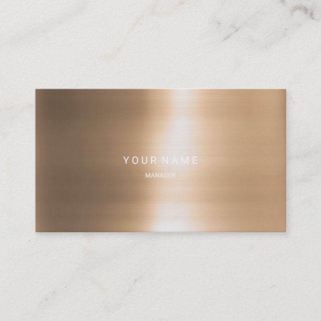 Minimalism Metallic Ivory Guld Vip Manager Visitkort (Framsida)