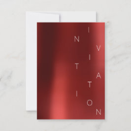 Minimalism Mode Event Glam Red Vin Rubin Inbjudningar
