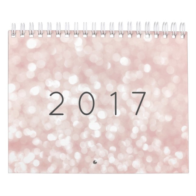Minimalism Pastel Rosa ros Sparkly Ljus Kalender (Omslag)