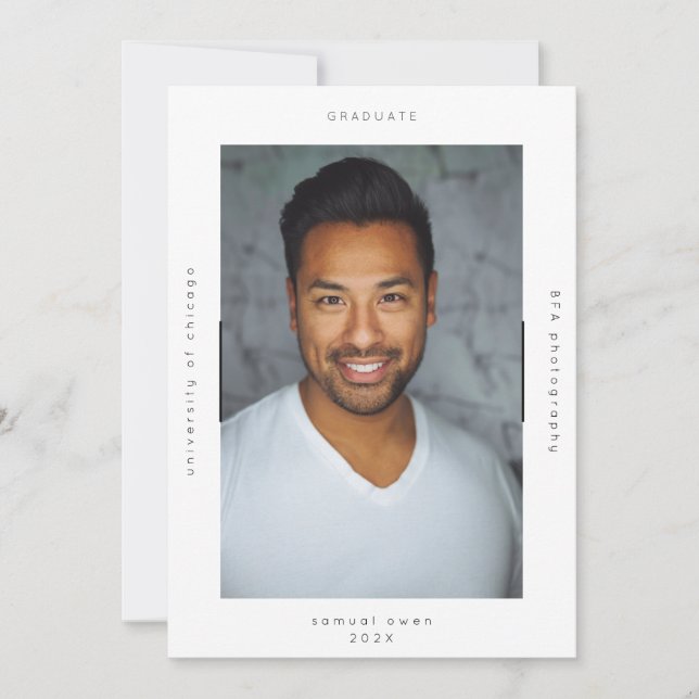 Minimalism Porträtt Photo College Universiteten Meddelande (Framsida)