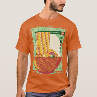 Minimalism Ramen Noodles Traditional Japansk Patt T Shirt