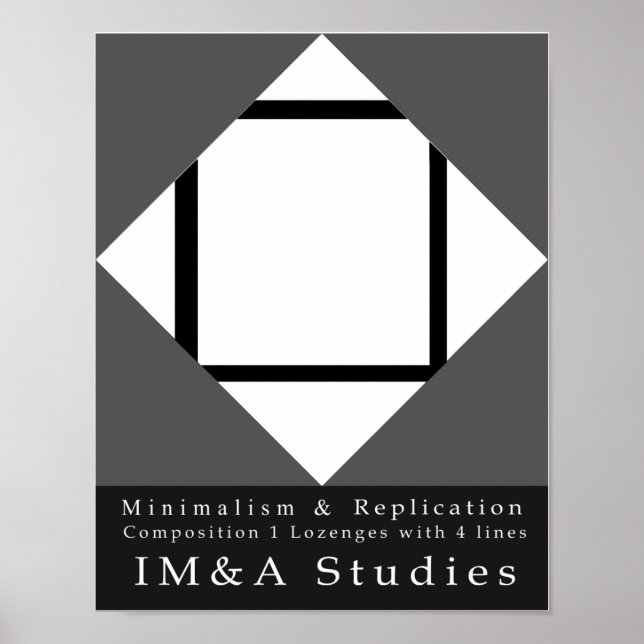 Minimalism Replication 1-sammansättning 1 Lozenges Poster (Framsidan)